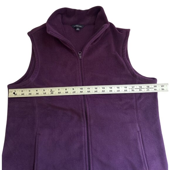 Lands End Womens Purple Full-Zip Fleece Vest M 10-12 - Picture 6 of 7